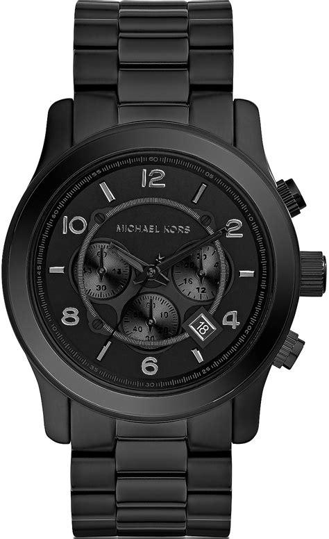 men black michael kors watch|Michael Kors black dial watch.